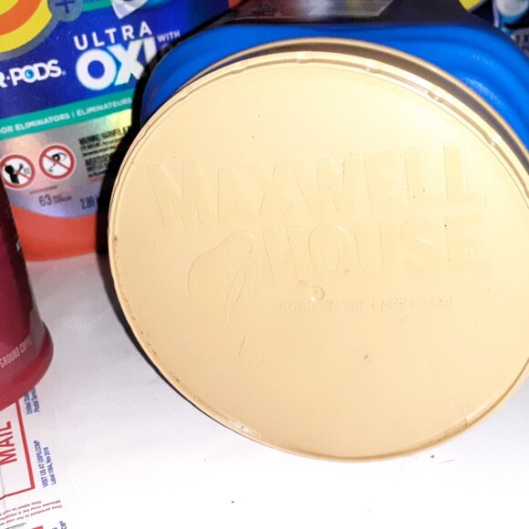 9 All empty containers - {4-Tide - 1 Maxwell House - 3 Folgers - 1 Great Value} - Picture 6 of 7